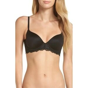 Spanx 30029R Undie-tectable Lightly Lined Demi Bra‎ Underwire Size 38D Black NEW